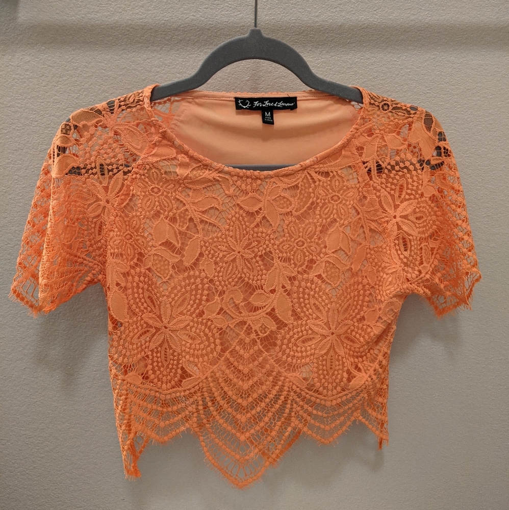 For Love and Lemons Guava Crop Top